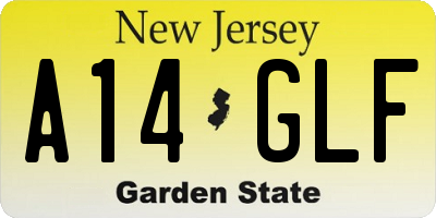 NJ license plate A14GLF