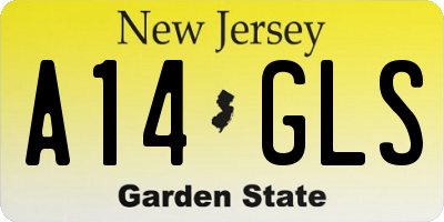 NJ license plate A14GLS