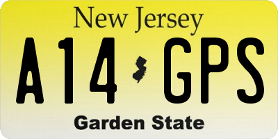 NJ license plate A14GPS