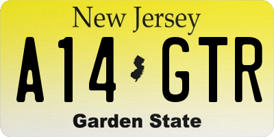 NJ license plate A14GTR