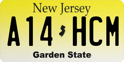 NJ license plate A14HCM