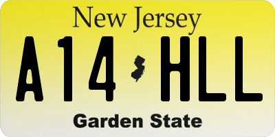 NJ license plate A14HLL