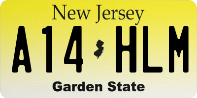 NJ license plate A14HLM