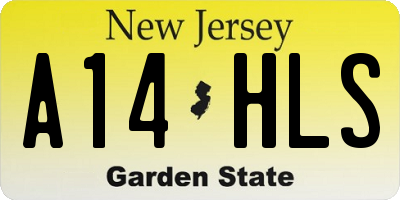 NJ license plate A14HLS