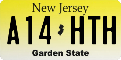 NJ license plate A14HTH
