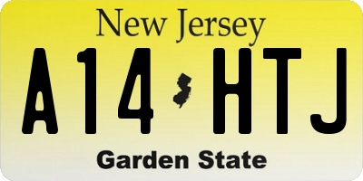 NJ license plate A14HTJ