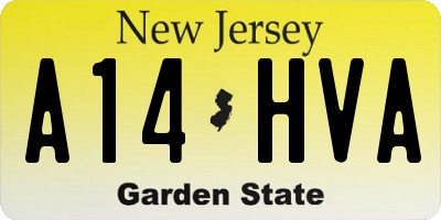 NJ license plate A14HVA
