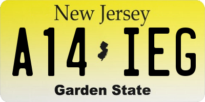 NJ license plate A14IEG