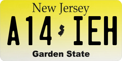 NJ license plate A14IEH