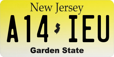 NJ license plate A14IEU