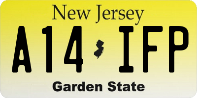 NJ license plate A14IFP