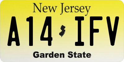 NJ license plate A14IFV