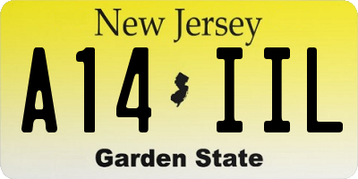 NJ license plate A14IIL