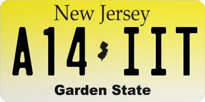 NJ license plate A14IIT