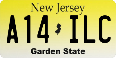 NJ license plate A14ILC