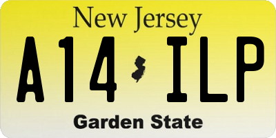 NJ license plate A14ILP