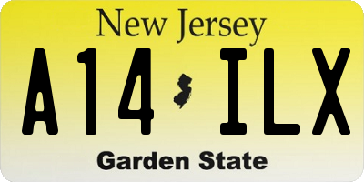 NJ license plate A14ILX