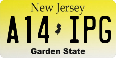NJ license plate A14IPG