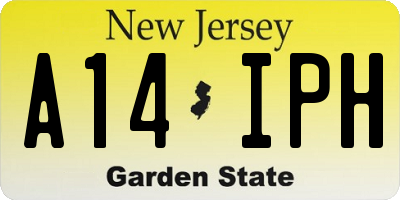 NJ license plate A14IPH