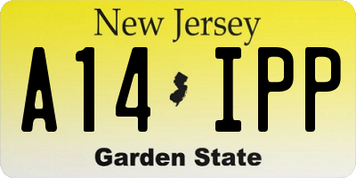 NJ license plate A14IPP