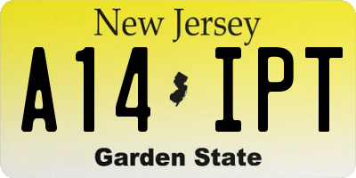 NJ license plate A14IPT