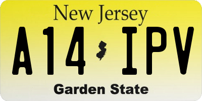 NJ license plate A14IPV