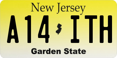 NJ license plate A14ITH