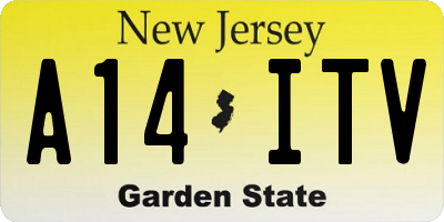 NJ license plate A14ITV