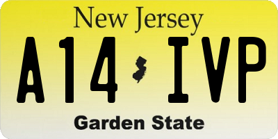 NJ license plate A14IVP