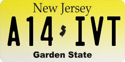 NJ license plate A14IVT