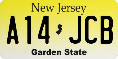 NJ license plate A14JCB