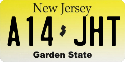 NJ license plate A14JHT