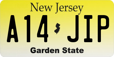NJ license plate A14JIP