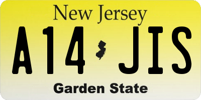 NJ license plate A14JIS
