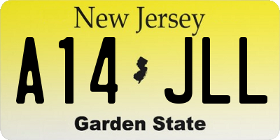 NJ license plate A14JLL