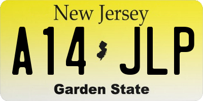 NJ license plate A14JLP