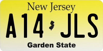 NJ license plate A14JLS