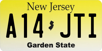 NJ license plate A14JTI