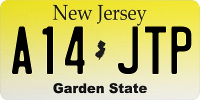NJ license plate A14JTP