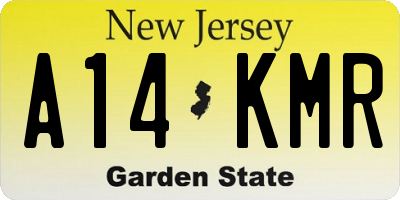 NJ license plate A14KMR