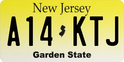 NJ license plate A14KTJ