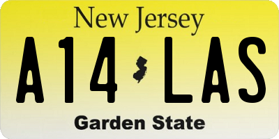 NJ license plate A14LAS
