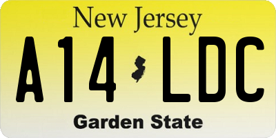 NJ license plate A14LDC