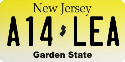 NJ license plate A14LEA