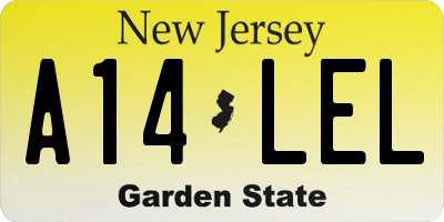 NJ license plate A14LEL