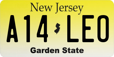 NJ license plate A14LEO