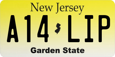 NJ license plate A14LIP