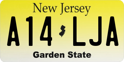 NJ license plate A14LJA