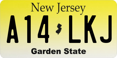 NJ license plate A14LKJ