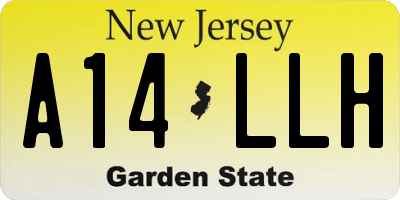 NJ license plate A14LLH